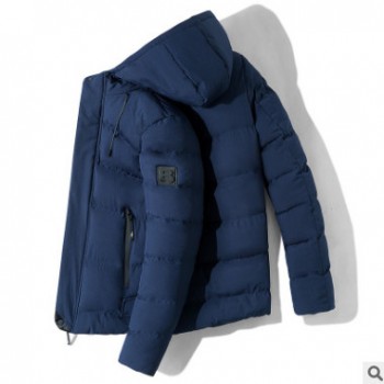 2019冬季新款男士棉服加厚保暖连帽外套男韩版潮流棉衣青年棉袄图1