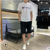 2019夏季新款休闲韩版运动套装男短袖T恤五分裤短裤两件套男