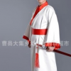 新款男士古装大侠服装唐装汉服白色古代侠客男装武士表演服展昭服