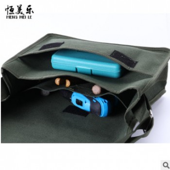 恒美乐新品定制加厚加大单肩斜跨 耐磨帆布多功能维修 电工工具包图1