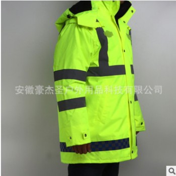 热卖荧光绿安全服现货骑行荧光反光衣防水服分体雨衣雨裤套装定