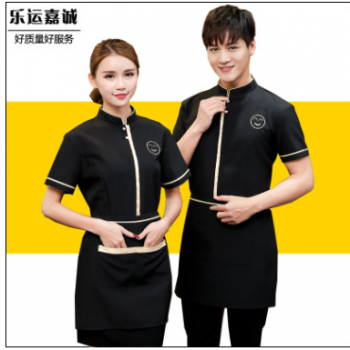服务员工作服短袖春夏装女烘焙快餐店咖啡西餐厅火锅饭酒餐饮长袖图1