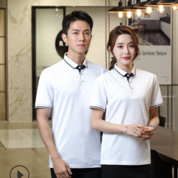 定制工作服t恤短袖爽肤夏季商务休闲T恤企业员工团体制服印绣logo图1
