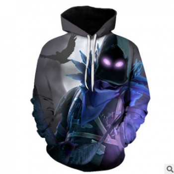 跨境热销数码印花3d卫连帽衫热搜堡垒之夜fortnite宽松连帽卫衣