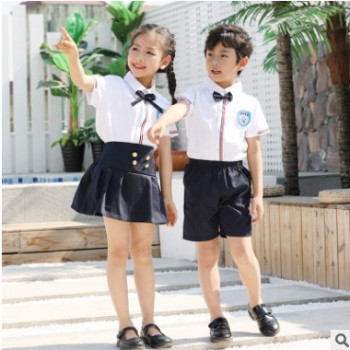 2020夏季新款 幼儿园园服 套装礼服款 中学生 老师服 厂家定制