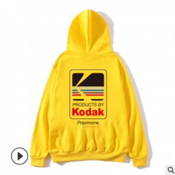 时尚打印Polychrome Kodak 帽衫运动衫 街头男女 套头衫 连帽卫衣