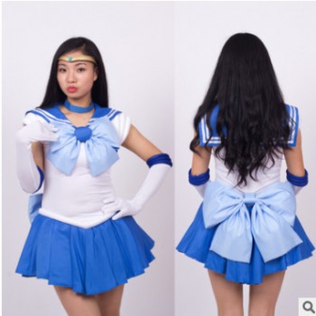 美少女战士第一部 水野亚美战斗服cosplay动漫服装儿童表演服图1