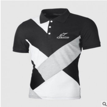 夏季男式AlpinestarsPolo衫短袖青少年潮牌半袖印花休闲翻领衣服图1
