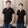 服务员工作服t恤短袖夏季酒店翻领餐厅定做T恤火锅店烧烤印字logo