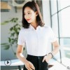 职业白衬衫女短袖2020夏季新款OL修身半袖工作服商务正装女士衬衣