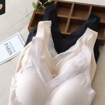 乳胶文胸 厂家直销 无钢圈bra性感蕾丝聚拢无痕运动美背内衣胸罩图1