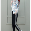 时尚立领花色运动套装女秋2020新款韩版显瘦洋气减龄休闲服三件套