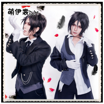 男士燕尾服 英伦管家黑执事cos服塞巴斯蒂安舞蹈服cosplay表演服