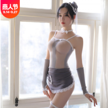 性感女式情趣内衣镂空公主连体衣女佣情趣制服诱惑套装女仆多件套图1
