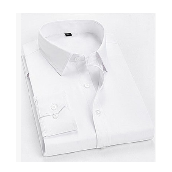 男式衬衫白色麦穗纹男士长袖衬衫职业装商务男衬衣新款批发