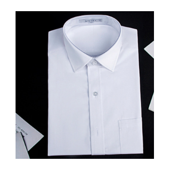 新款白色平纹男士衬衫 定制长袖工装衬衫 批发纯色抗皱职业装
