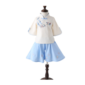 儿童汉服夏女童唐装旗袍改良汉服襦裙裤小女孩国风童装民族风古装