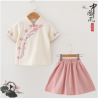 儿童汉服夏女童唐装旗袍复古汉服襦裙裤小女孩国风童装民族风古装