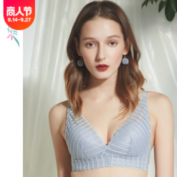 流星谷性感蕾丝内衣女胸罩厂家直销三角杯无钢圈文胸超薄一件代发图1
