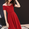 敬酒服春秋季2018新款结婚长款新娘订婚晚礼服女红色回门服连衣裙
