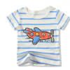 夏季新款童装男童卡通飞机圆领T恤两色小童短袖休闲T恤现货批发