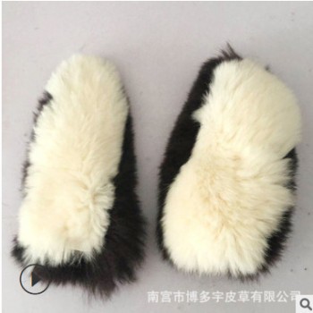 獭兔耳朵 童装领子 羽绒服毛领 时尚小毛领 童装辅料领子服装辅料图1