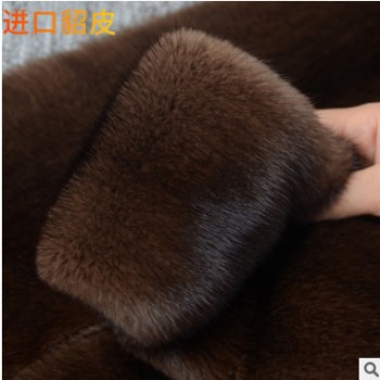 高档进口水貂皮原料 整皮水貂皮加工定做 裘皮服装原材料供应