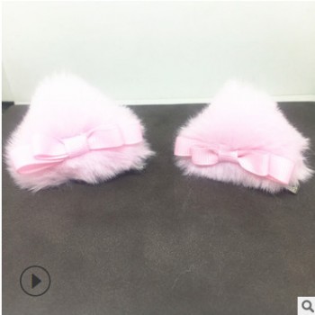 日韩卖萌新款猫耳朵毛绒立体发夹动漫可小熊耳朵儿童发饰饰品批发图1