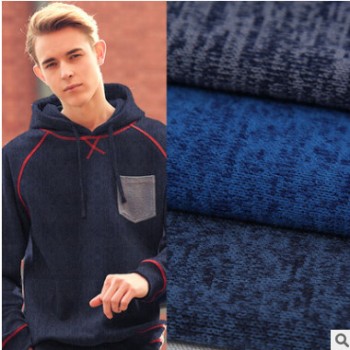 粗针拉毛绒布 秋冬家居运动服装布料 卫衣针织面料 定制图1