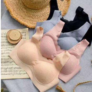 泰国乳胶内衣3.0 蕾丝无钢圈文胸少女小胸聚拢无痕运动无束缚胸罩图1