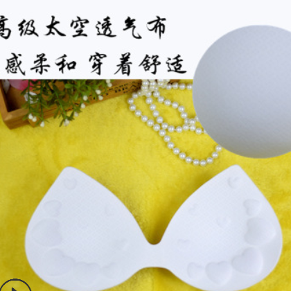 美背无缝内衣卡卡同款模杯仿乳胶海棉罩杯胸垫插片一片式连体杯图2