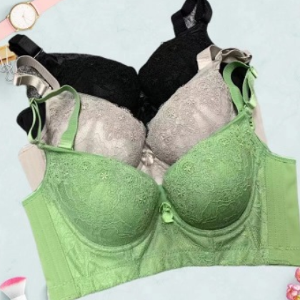 秋冬新品聚拢调整型内衣女收副乳七排扣记忆钢圈蕾丝边薄款文胸罩图3