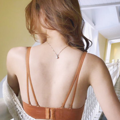 2020新品蕾丝性感美背内衣少女士无钢圈聚拢小胸罩收副乳文胸套装图3