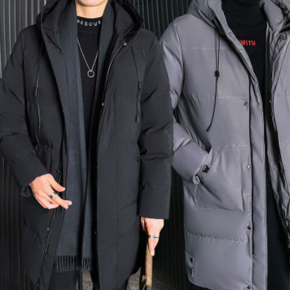 棉衣男士冬季中长款过膝外套2020新款加厚棉袄潮流大码冬装棉服图2