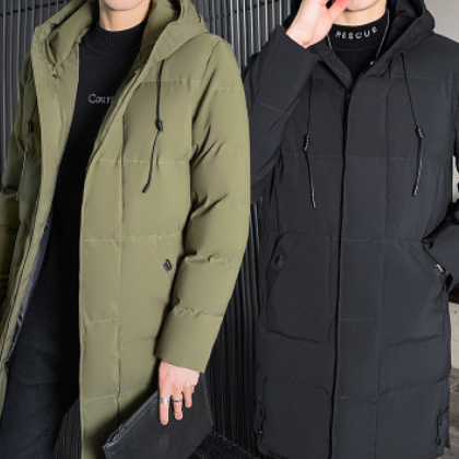 棉衣男士冬季中长款过膝外套2020新款加厚棉袄潮流大码冬装棉服图3
