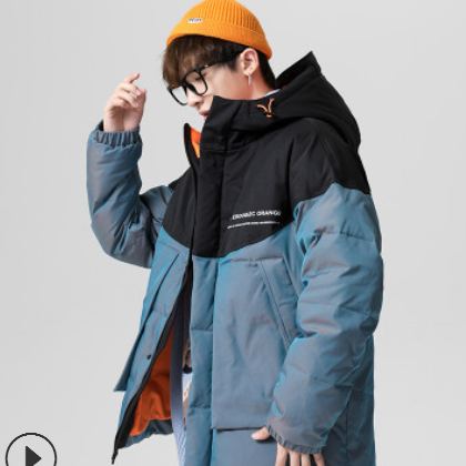 羽绒服男2020冬季新款休闲潮流青少年帅气加厚保暖白鸭绒男士外套图3