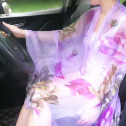 丝巾女防晒披肩夏季薄款外搭防百搭纱巾多功能长款沙滩巾地摊货源图2