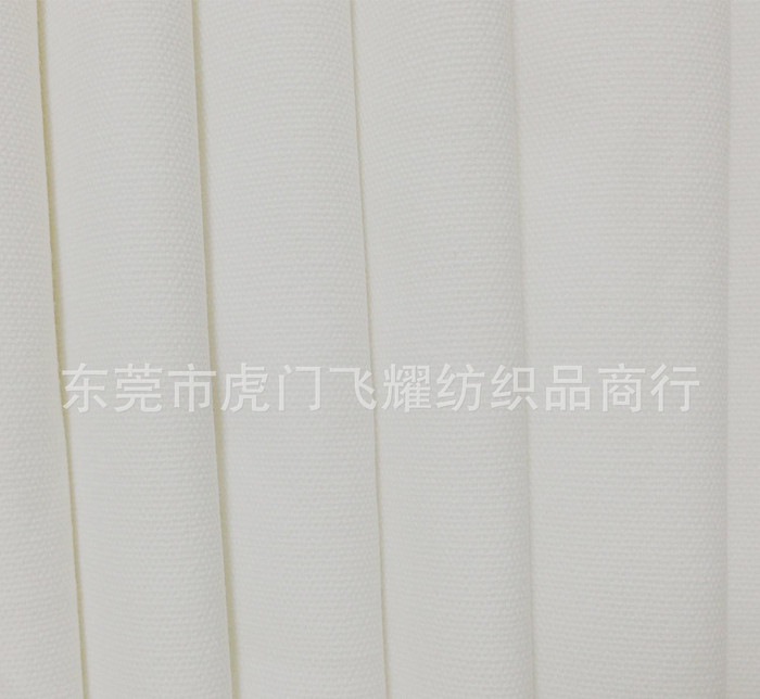 全棉帆布 12安全棉 漂白布 印花坯布 染色 环保手袋箱包布图1