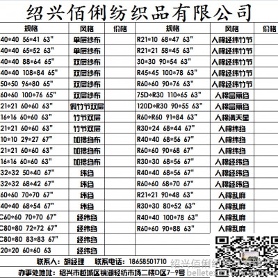 全棉弹力府绸C60*60+30D 110*72 1/1 82”坯布
