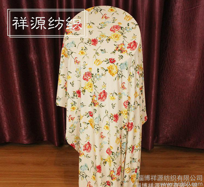 **梭织布直销 服装面料涂料印花坯布 梭织提花布料可定制图1
