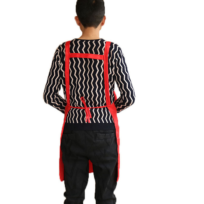厂家定制广告围裙  围裙定做logo纯色涤纶制服呢涤棉麻防水背带围腰批发图1