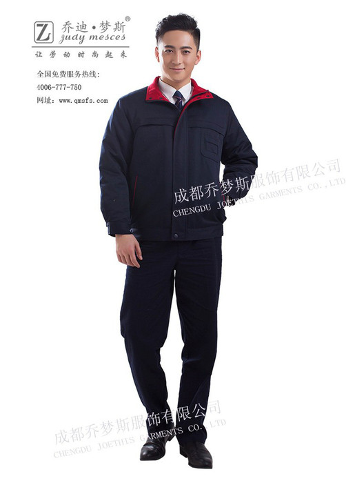 供应乔迪梦斯158款夹克棉衣全工艺涤卡斜纹工作服 劳保服图1