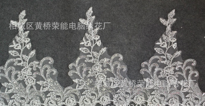 服装辅料亮片花边 DIY蕾丝花边 婚纱礼服亮片花边 贴花辅料图1
