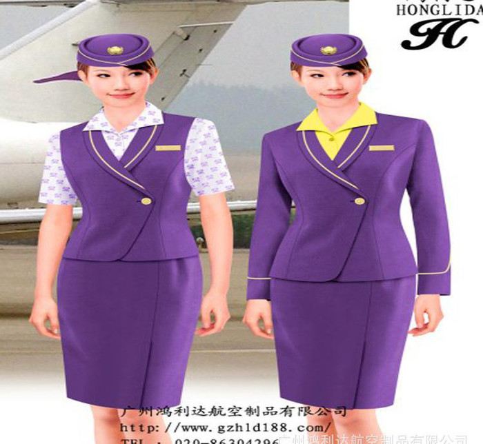 定做航空服空姐工作服 高端行业工作服  服务工作服 量身订做图1