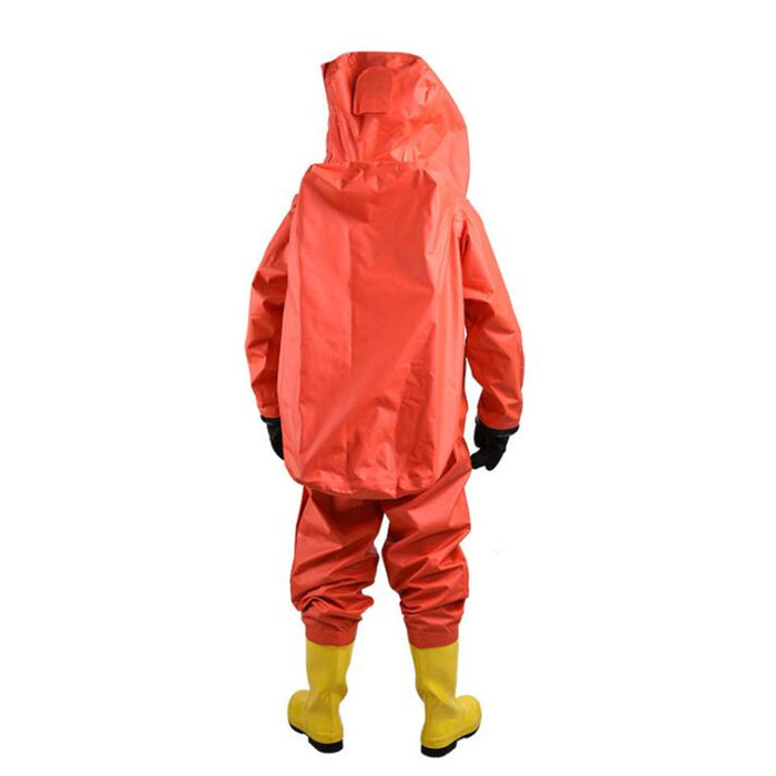 生化重型防化服防酸碱防毒衣工作服化学工作服化工喷漆实验防化服连体带帽农药喷洒工作服
