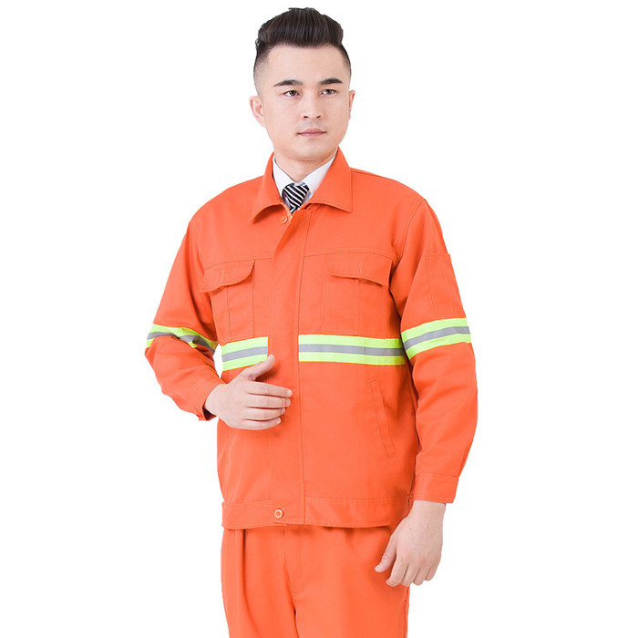 春秋长袖工作服男套装定制 厂服工装劳保服定做环卫服印字Logo  工厂厂服厂家定制批发 春秋长袖工作服定制图1