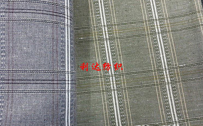 现货4色棉麻提花色织棉麻 服装面料 麻布，色织麻，亚麻