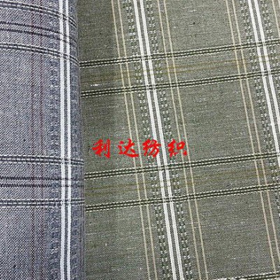 现货4色棉麻提花色织棉麻 服装面料 麻布，色织麻，亚麻