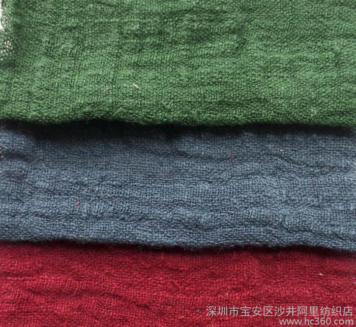 经纬竹节棉麻面料 棉麻梭织混纺染色布 竹节麻 皱麻布 绉麻面图1