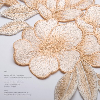 小清新花朵刺绣布贴diy衣服装饰补丁贴花棉麻旗袍风衣服装辅料